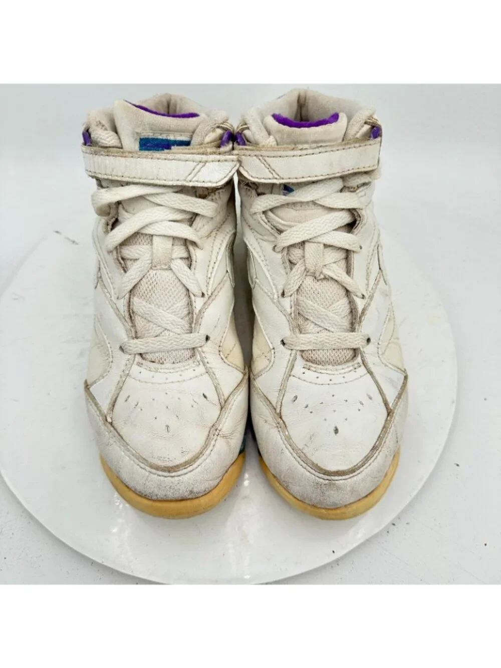 Vintage Nike Air Women Size 8 White Teal Purple Shoes Made In China